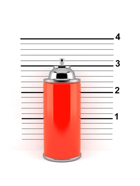 Spray can with mugshot — Stock Photo, Image
