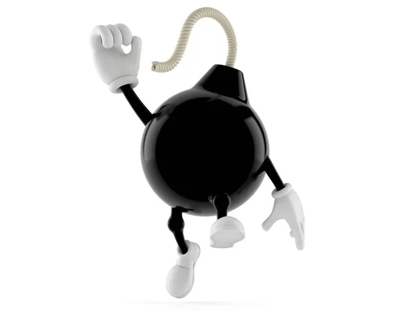 기뻐 뛰고 있는 폭탄 캐릭터 — 스톡 사진