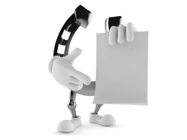 At nalı karakteri boş kağıt tutuyor