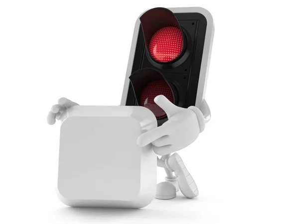 Carácter rojo del semáforo con tecla de teclado en blanco — Foto de Stock