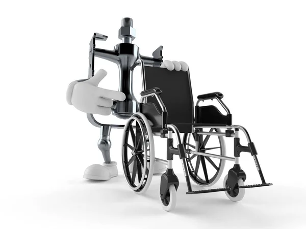 Fietspedaal met rolstoel — Stockfoto