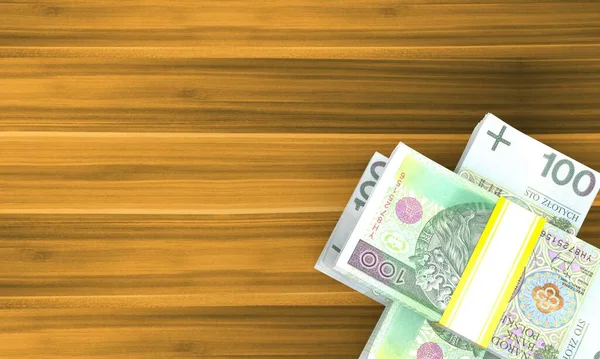 Польская валюта на дерево — стоковое фото
