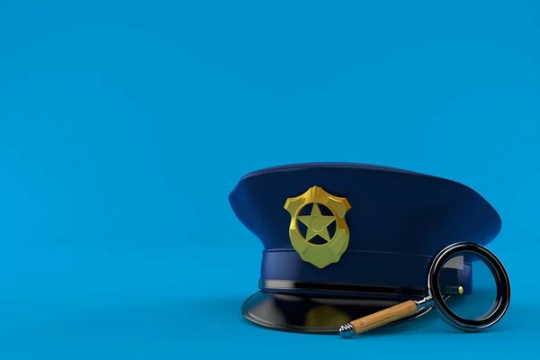 Sombrero de policía con lupa —  Fotos de Stock
