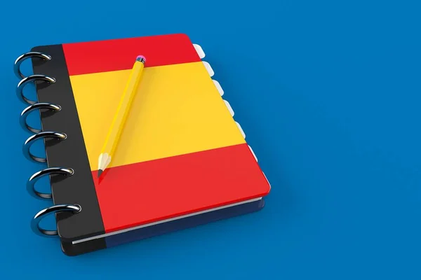 Notepad with spanish flag — Stock Photo, Image