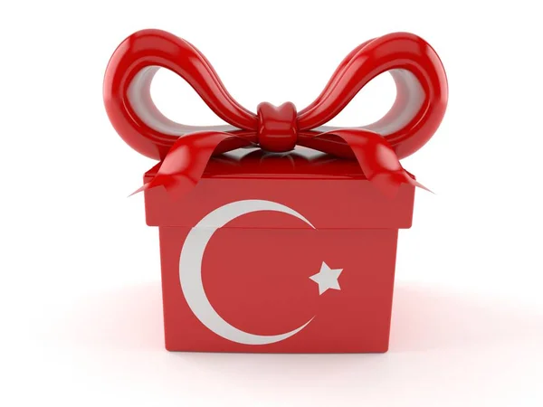 Geschenk mit türkischer Flagge — Stockfoto