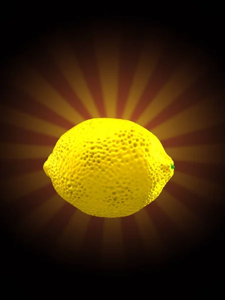 Limão em raios de fundo — Fotografia de Stock