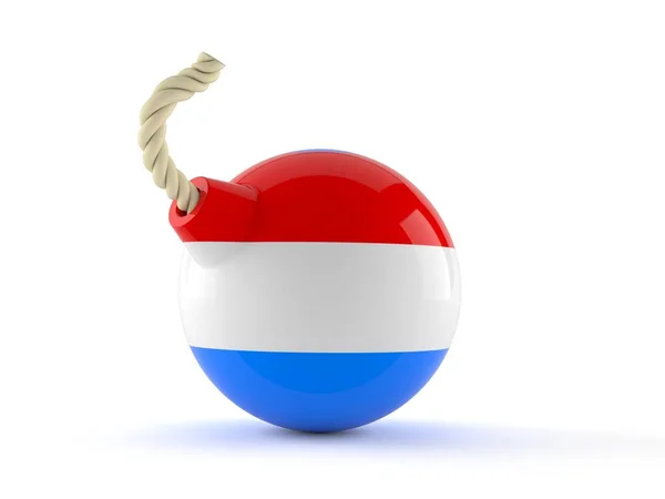 Bomba z flagą luxembourg — Zdjęcie stockowe