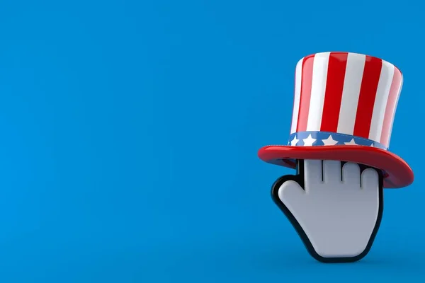 Cursor with usa hat — Stock Photo, Image