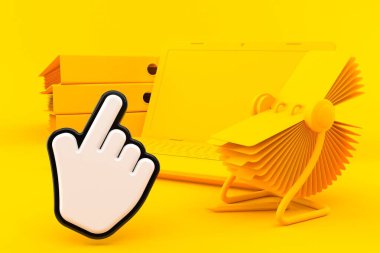 İmleç ile ofis arkaplanı