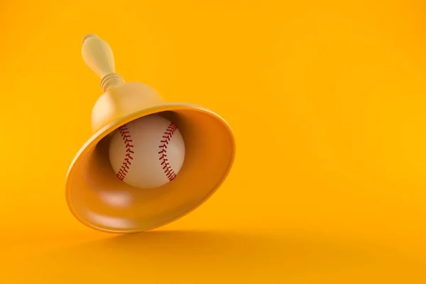 Μπάλα του μπέιζμπολ μέσα στο χάντμπελ — Φωτογραφία Αρχείου