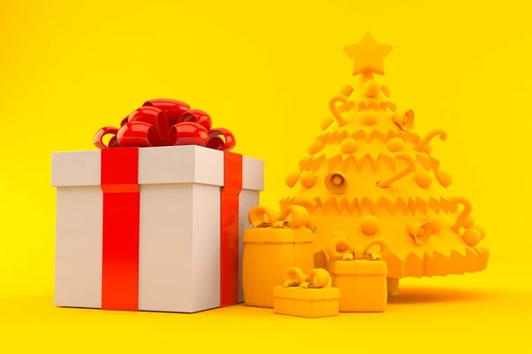 Jul bakgrund med gåva — Stockfoto