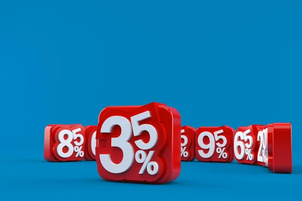 Numbers with percent symbols — Stock Photo, Image