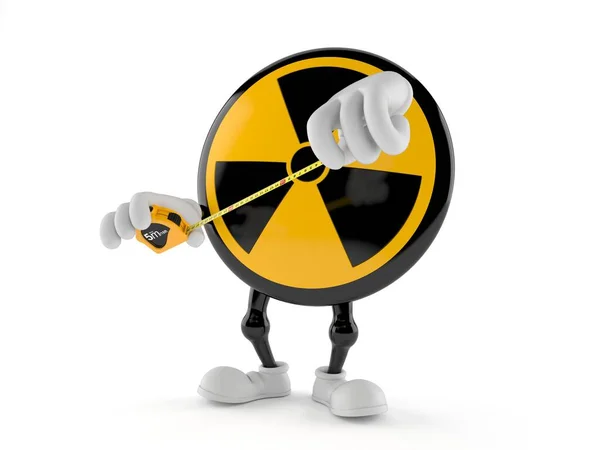 Радиоактивный персонаж с измерительной лентой — стоковое фото
