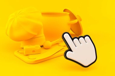 İmleç ile mutfak arkaplanı