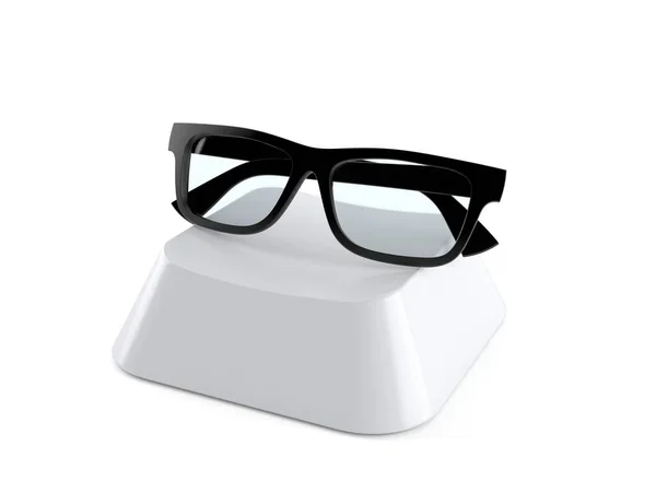 Brille auf Computerschlüssel — Stockfoto