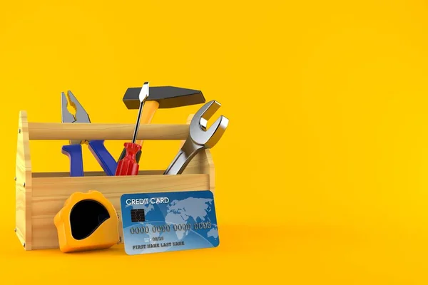 Werkzeugkasten mit Kreditkarte — Stockfoto