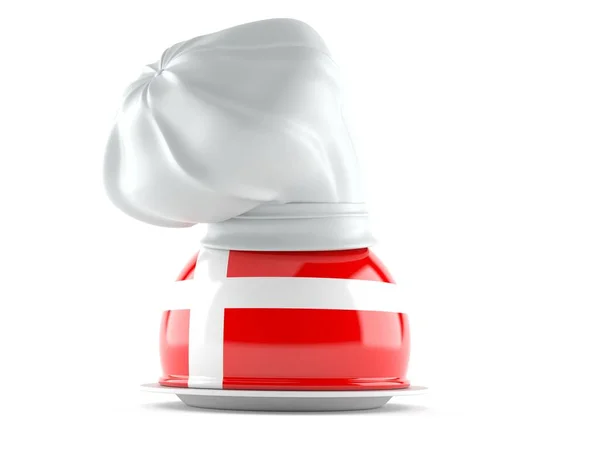 Cúpula de restauração com bandeira dinamarquesa — Fotografia de Stock