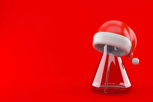 Noel Baba şapkalı kimya şişeleri.