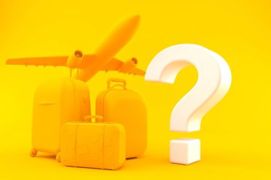 Soru işareti ile seyahat arkaplanı