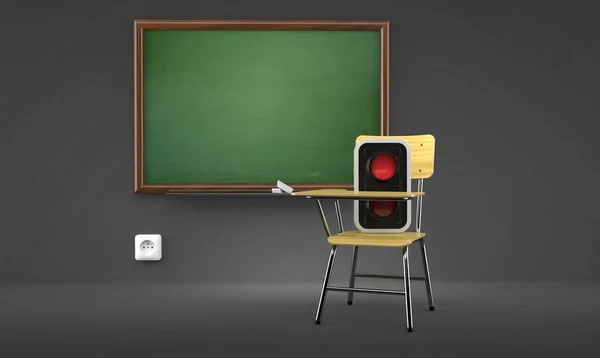 교실 안의 빨간 신호등 — 스톡 사진