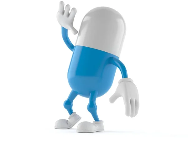 Pill character looking up — Stock Photo, Image