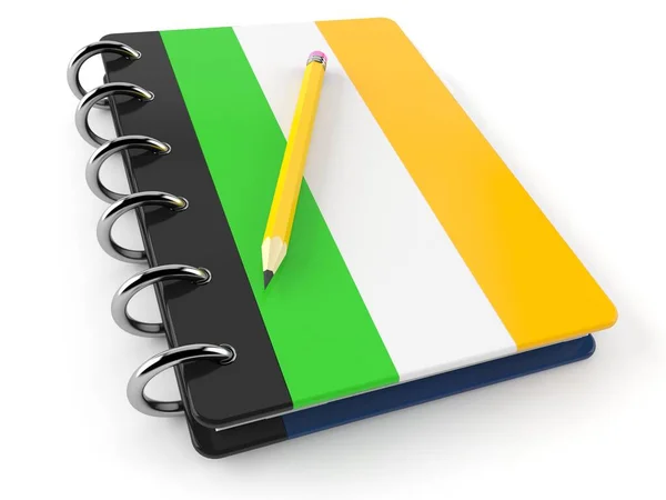 Notepad with irish flag — Stock Photo, Image