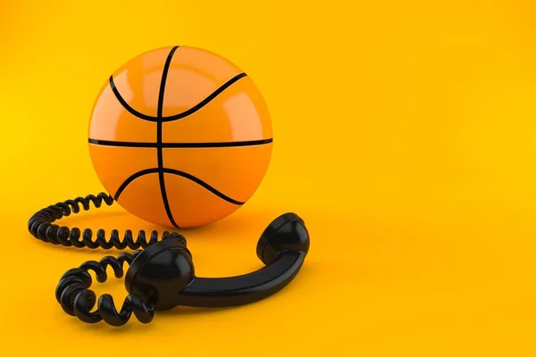 Basketballball mit Telefon — Stockfoto