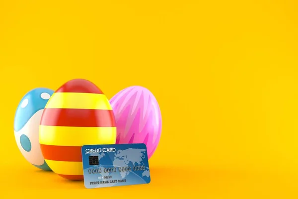 Uova di Pasqua con carta di credito — Foto Stock