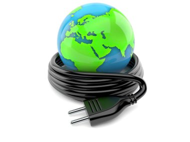 Elektrik prizli dünya küresi