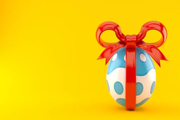 Uovo di Pasqua con nastro rosso — Foto Stock