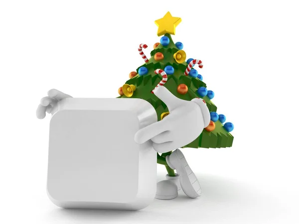 Christmas tree character with blank keyboard key — Stock Photo, Image