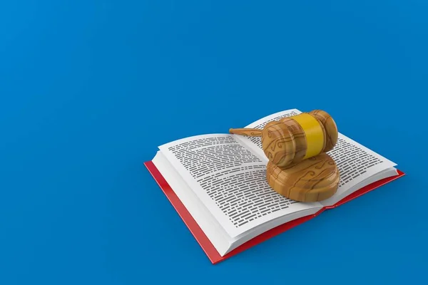 Gavel em livro aberto — Fotografia de Stock