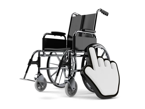 Wheelchair with web cursor — Stock Photo, Image
