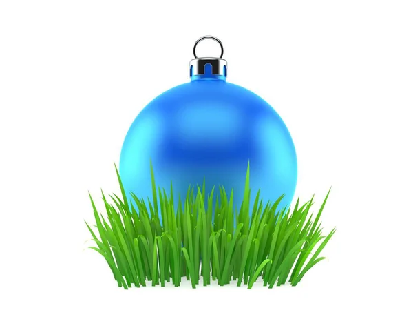 草の上のクリスマスの泡 — ストック写真