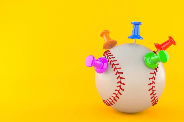 Baseboll med tumstift — Stockfoto