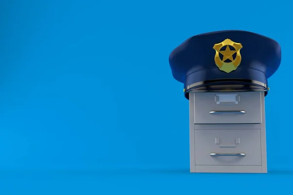 Archivo con sombrero de policía —  Fotos de Stock