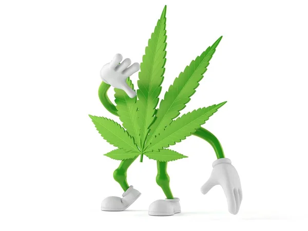Personaje de cannabis mirando hacia arriba — Foto de Stock