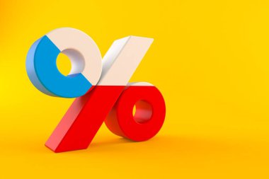 Czech bayrağıyla yüzde işareti