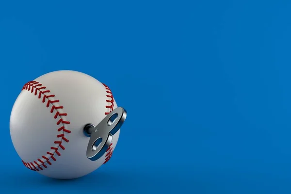 Baseball boll med urverk nyckel — Stockfoto