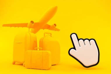 İmleç ile seyahat arkaplanı