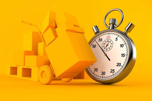 Delivery background with stopwatch — Stock Photo, Image