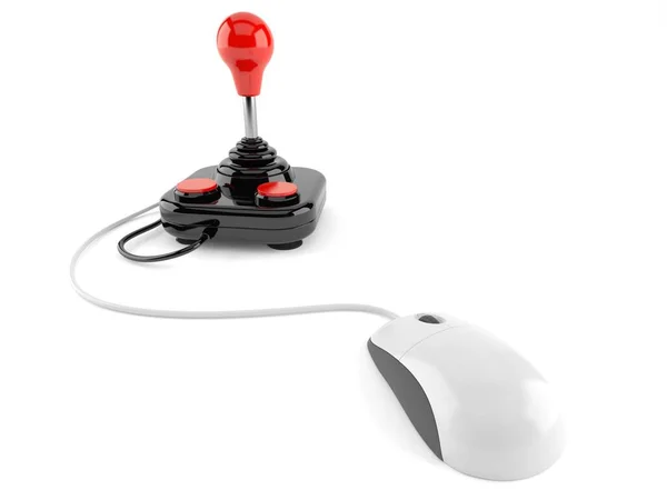 Джойстик с компьютерной мышью — стоковое фото