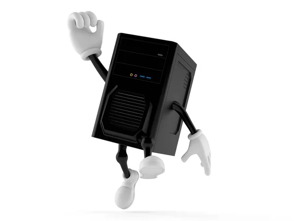 Personagem de computador pulando de alegria — Fotografia de Stock