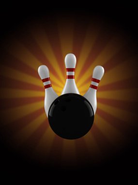 Arka planda bowling topu ve lobutlar