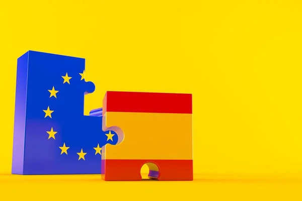 Unión Europea con bandera española — Foto de Stock