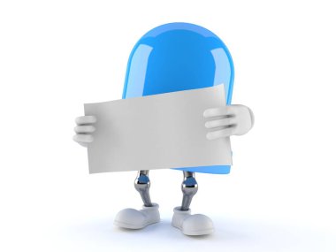 Önde giden karakter boş kağıt tutuyordu.