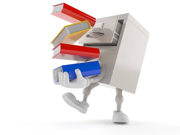Arquivos personagem carregando livros — Fotografia de Stock