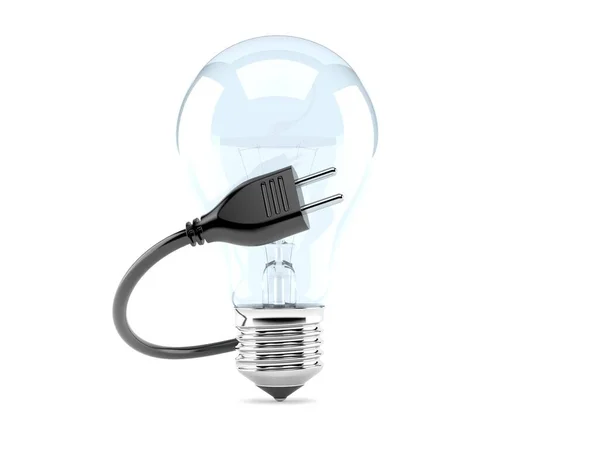 Glödlampa med elkontakt — Stockfoto