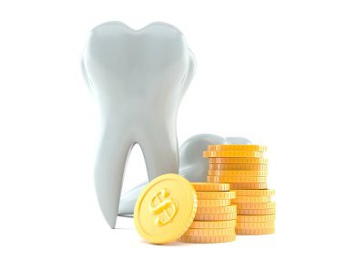 Bozuk paralarla dolu diş.