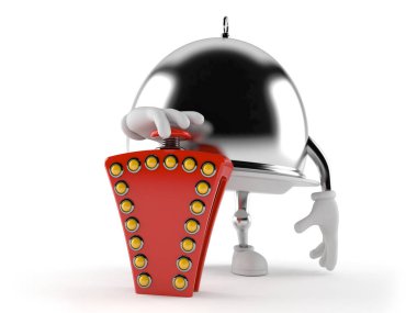 Catering kubbesi karakteri Quiz tuşuna basıyor